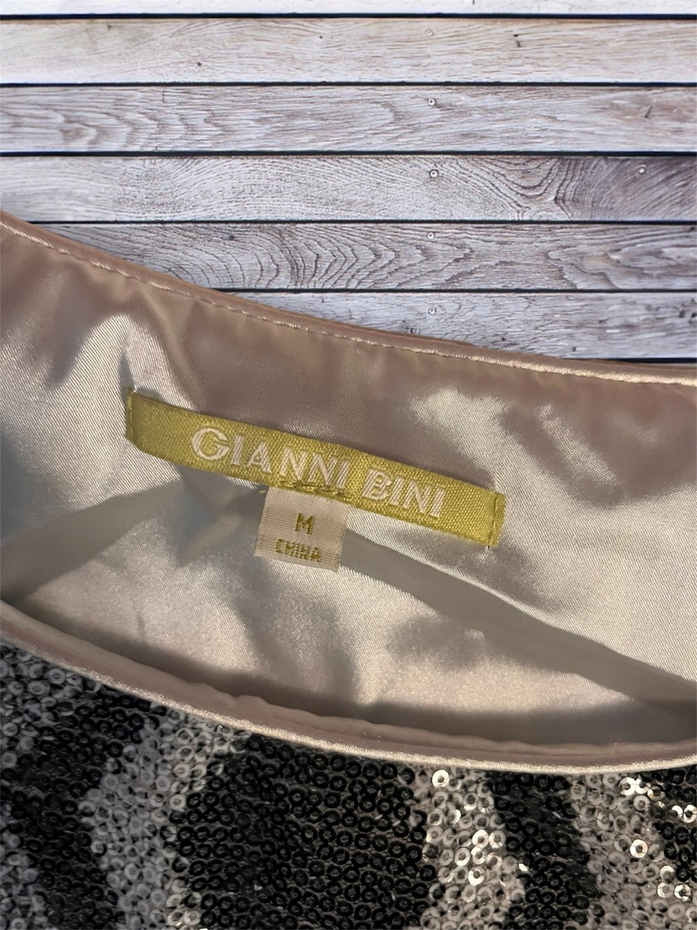 Gianni Bini Sequined Geometric Tank Top Medium - Picture 3 of 3